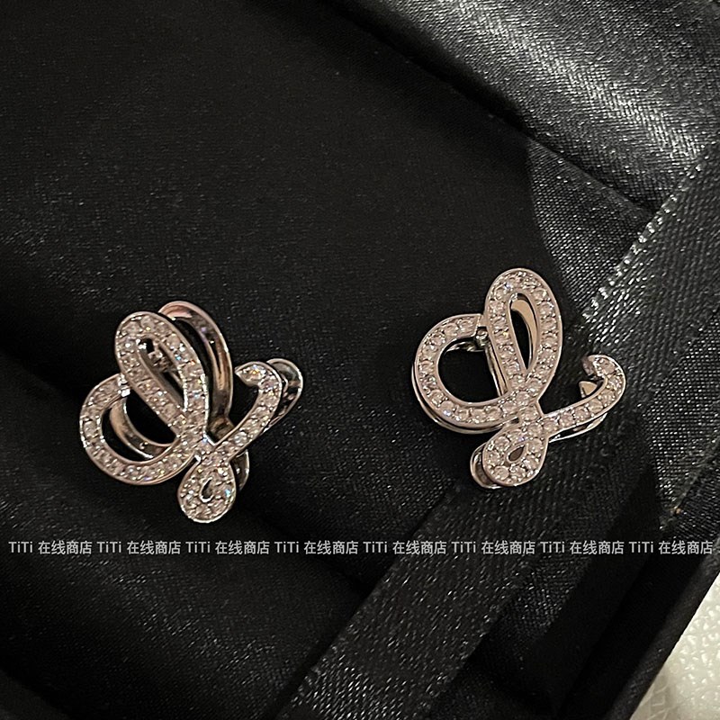 罗家满钻耳钉耳坠新款2024高质感高级银色微P镶气质锆石精致耳饰