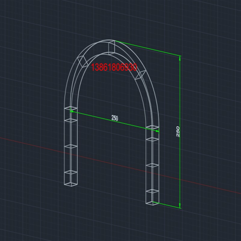 铁艺爬藤拱d门户外长廊弧形桁架圆形桁架半圆风车拱门鲜花插花支