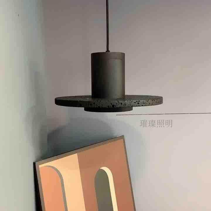 北欧后现代黑洞石饭厅吧台吊灯卧室床头玄关走廊过道单头小吊灯