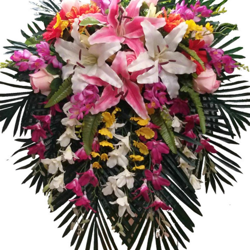 讲台花会议d桌花彷真花主席台下垂花挂式花绢花迎宾台花包邮