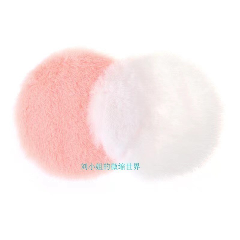 6分12分娃娃屋客厅卧室地面y装饰毛绒地毯 迷你模型 场景拍摄道具