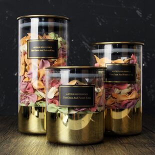 售楼部密封储物罐饰品意面摆件咖啡豆华轻奢样板间厨房收纳样板房