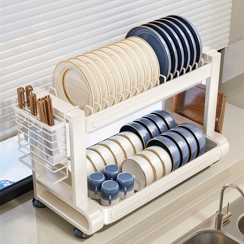 厨房不锈钢碗架置物架放r碗筷餐具台面收纳盒碗碟碗盘沥水架收纳