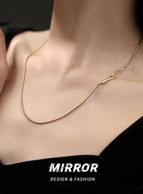 925纯银蛇骨链项链女锁骨链颈链简约20E24年重约8.5g BCX4419