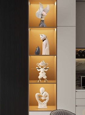 高端大气c客厅酒柜摆件创意家居电视柜两侧红酒架餐边柜工艺装饰