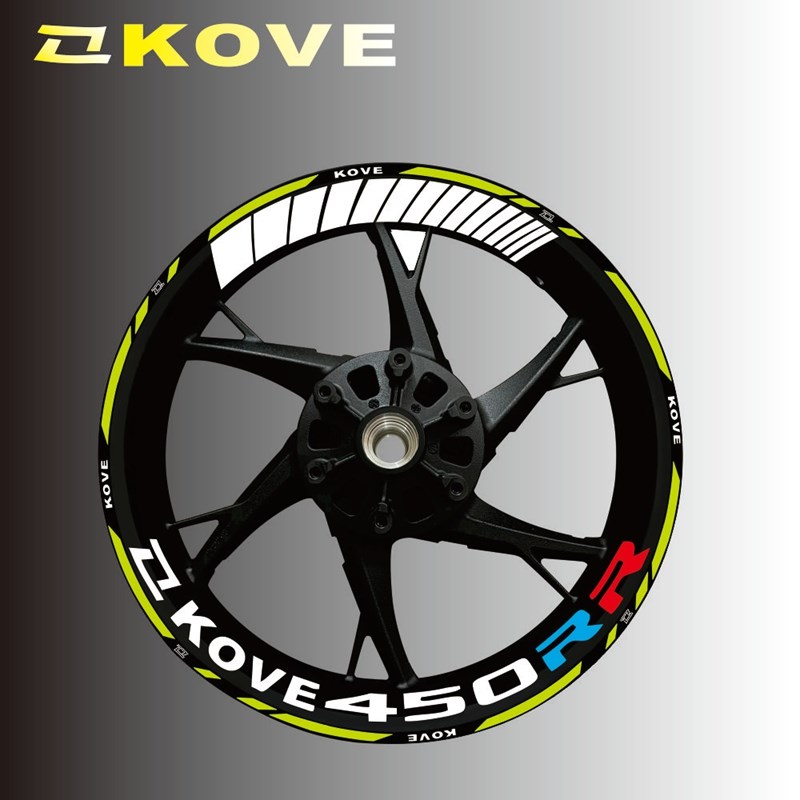 适用凯越321RR单专用反光轮毂贴纸凯越450rr曼岛轮毂贴纸Z17寸通