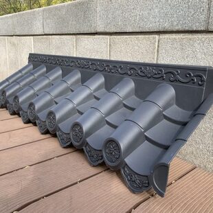 30仿古瓦屋青瓦cm一体室内厂围墙瓦片家树脂瓦檐装饰古典门头塑料