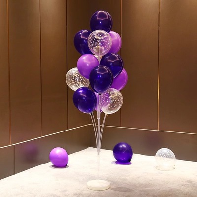 生日气球装饰场景布置毕业庆典气球E地飘立柱氛围开业派对路引支