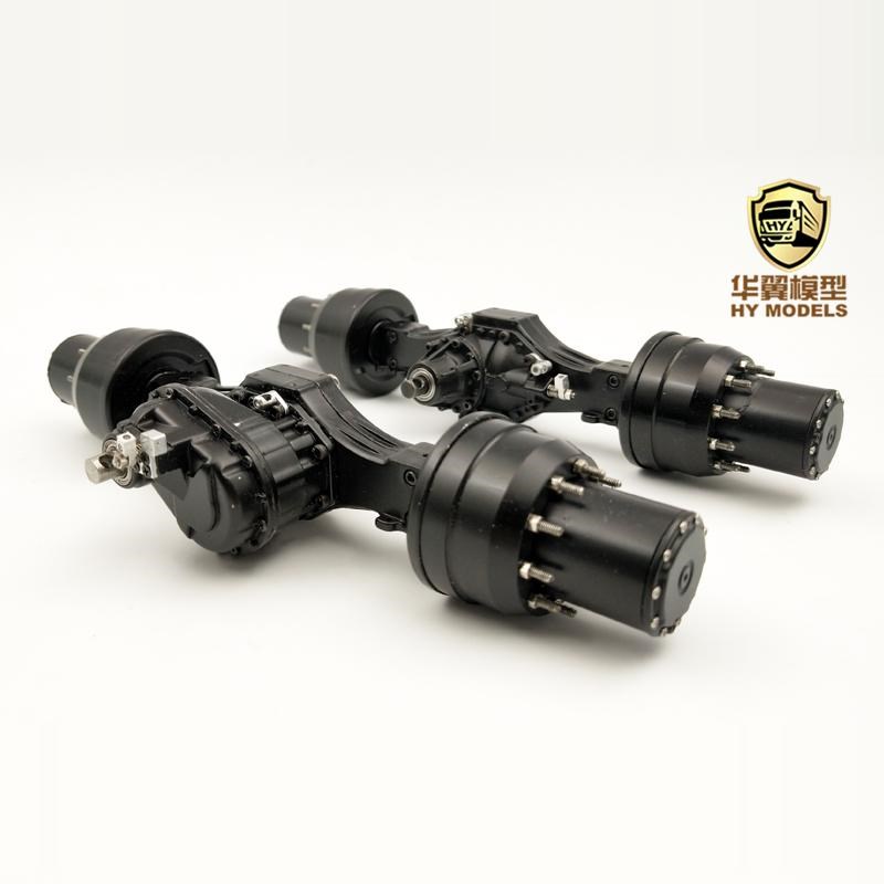 华翼模型1/14l泥头车 自卸车 拖头车模型 轮边减速 刹车车桥