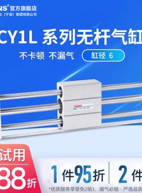 50NS/W40耦合缸无杆气缸0M0R20行/3050磁径STL/0//010程040T