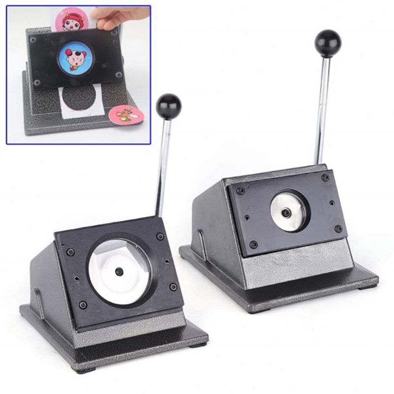 胸章专用切卡机 k徽章切圆器 襟章裁剪圆形纸片工具 台式金属切刀