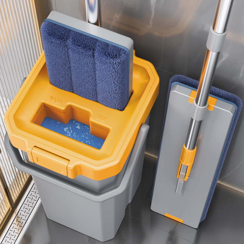 拖把202c2新款免手洗平板地拖墩布家用一拖净吸水拖布懒人拖地神