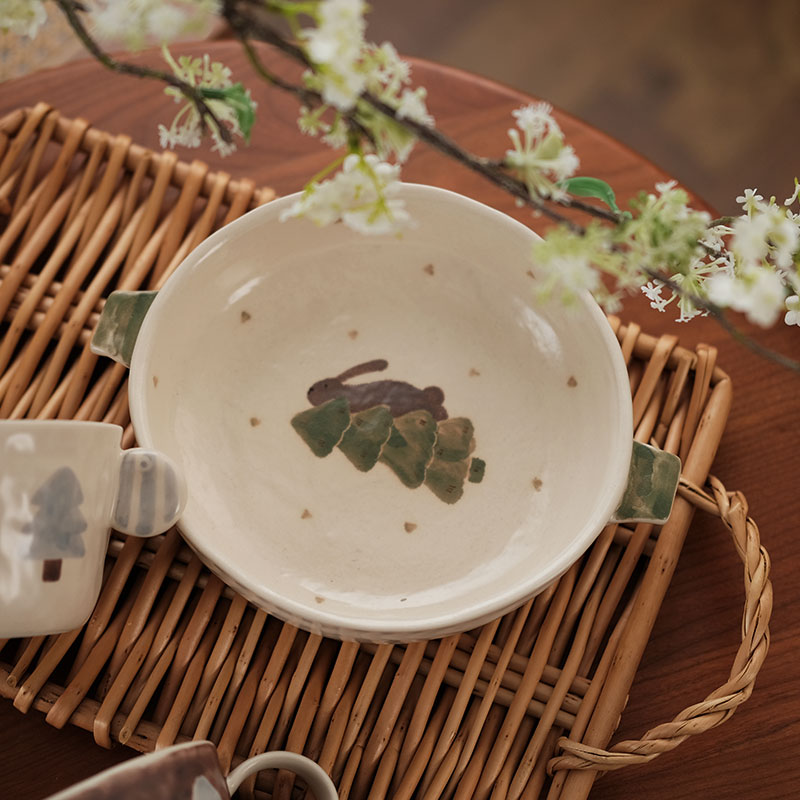 川谷原创小树系列家A用餐具家用餐具陶瓷汤碗