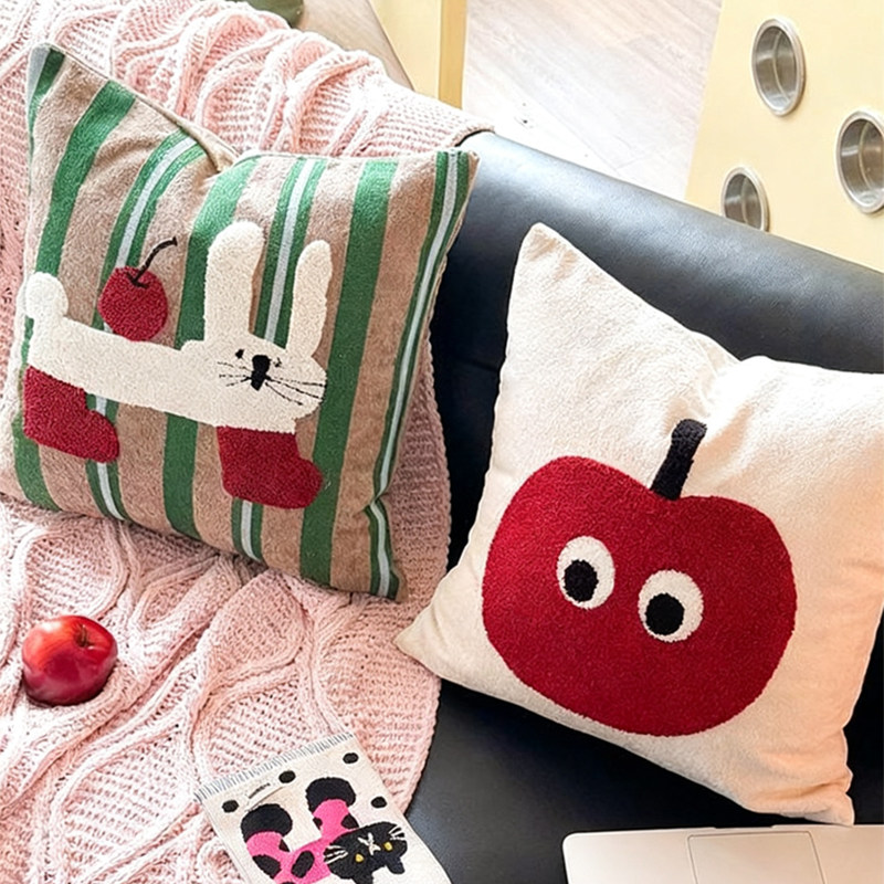 多巴胺可爱绣花抱枕客厅沙发抱枕套不含芯床头靠枕靠垫氛围感装饰,居家布艺,靠垫/抱枕,淘宝优惠券,粉丝福利购,淘宝优惠卷