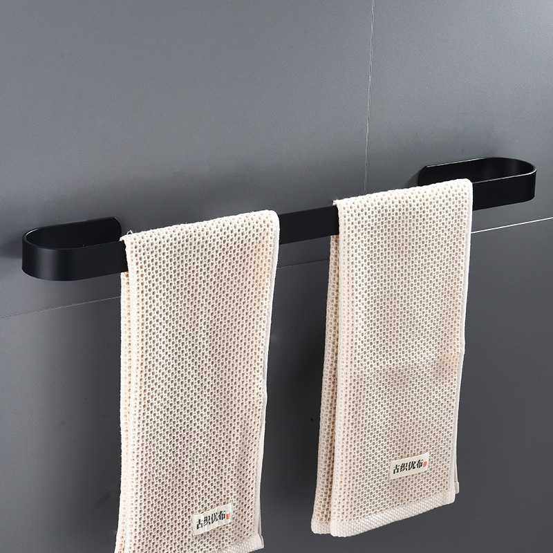 厨房毛巾置物架免打孔太空铝黑色浴巾架厕所洗手间壁挂式毛巾收纳,家装主材,浴巾架/毛巾架,淘宝优惠券,粉丝福利购,淘宝优惠卷