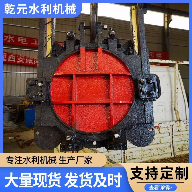 厂家圆形铸铁镶铜闸水利工程水库渠道闸门手动电动启闭机闸门