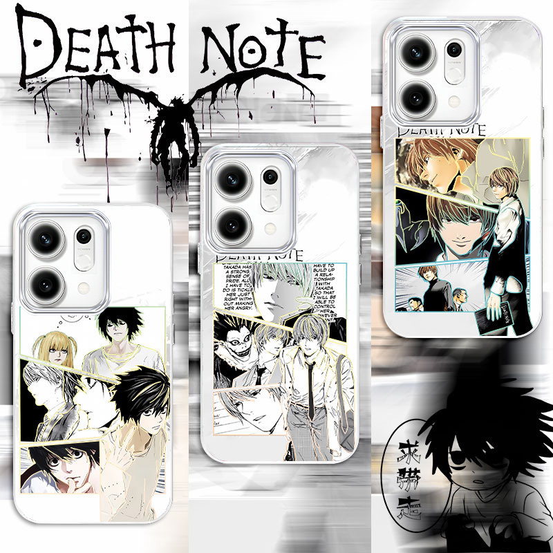 炫彩死亡笔记适用OPPOfindx9新款渐变龙崎findx8Pro动漫二次手机壳防摔极光金变色龙fidnx7/X6Pro保护套