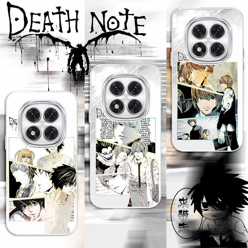 炫彩死亡笔记适用红米note15Pro+新款渐变龙崎Redmi动漫二次元手机壳防摔极光金变色龙note14/13/12保护套