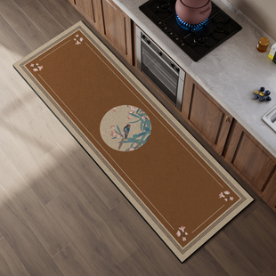 新中式 厨房地垫门口长条硅藻泥吸水防滑耐脏脚垫I型满铺家用地毯