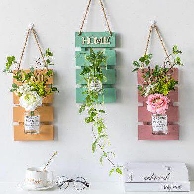 草挂件卧室品墙面装饰花绿植电视墙背景墙墙壁上壁挂植物客厅挂饰