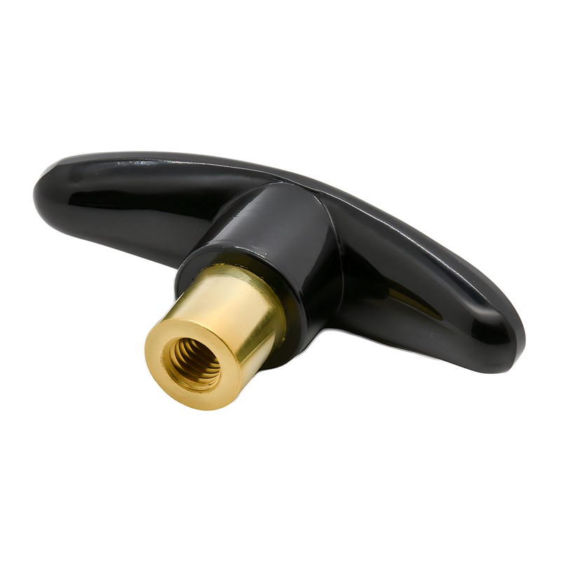 怡合达Tb型把手HAU01-M6/M8/M10 铜内牙外牙黑色内螺纹手柄旋钮