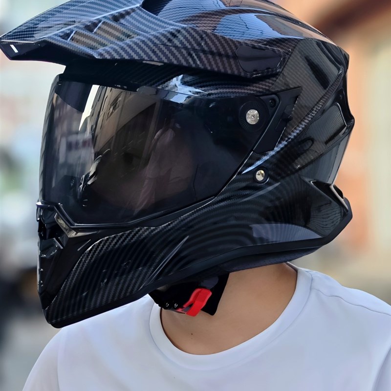 A类认证摩托车头盔拉力盔男女双镜片全盔adv摩旅机车越野盔四季