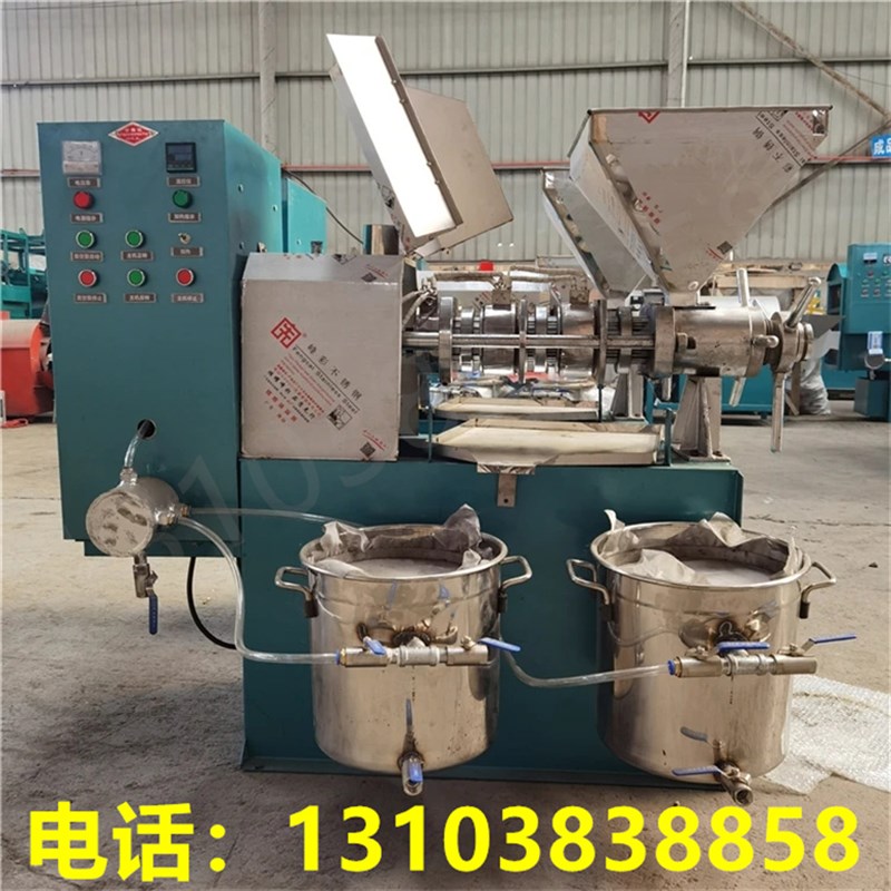 商用螺旋式榨油机菜籽胡麻大豆核桃全自动压榨机花生棉籽油压油机