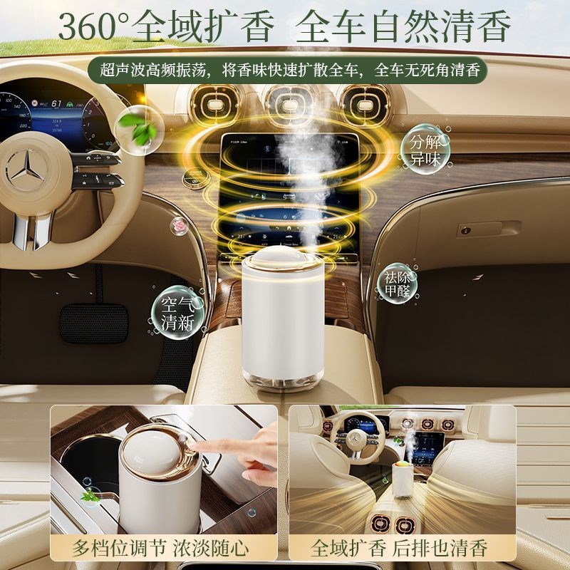车载自动香薰机车用除异味车载喷香机汽车香水车内空气净化加湿器