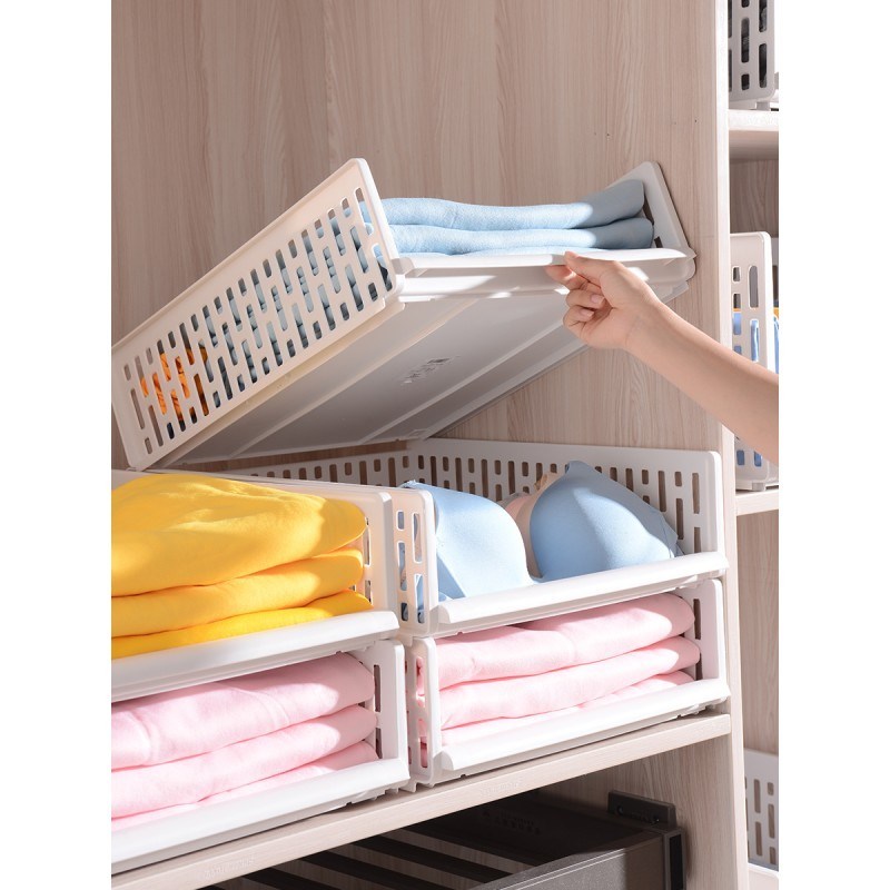 衣柜收纳架子分层隔板柜子置物架宿舍衣物整理收纳箱抽屉式收纳筐