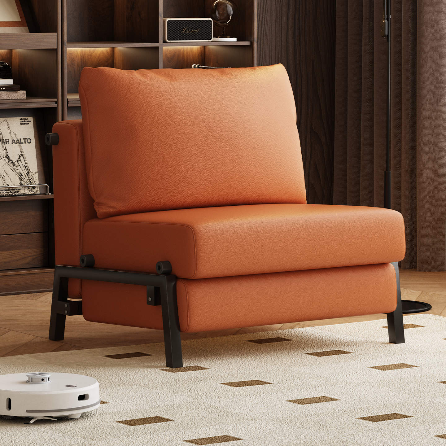 猫爪皮折叠两用沙发床小户型沙发