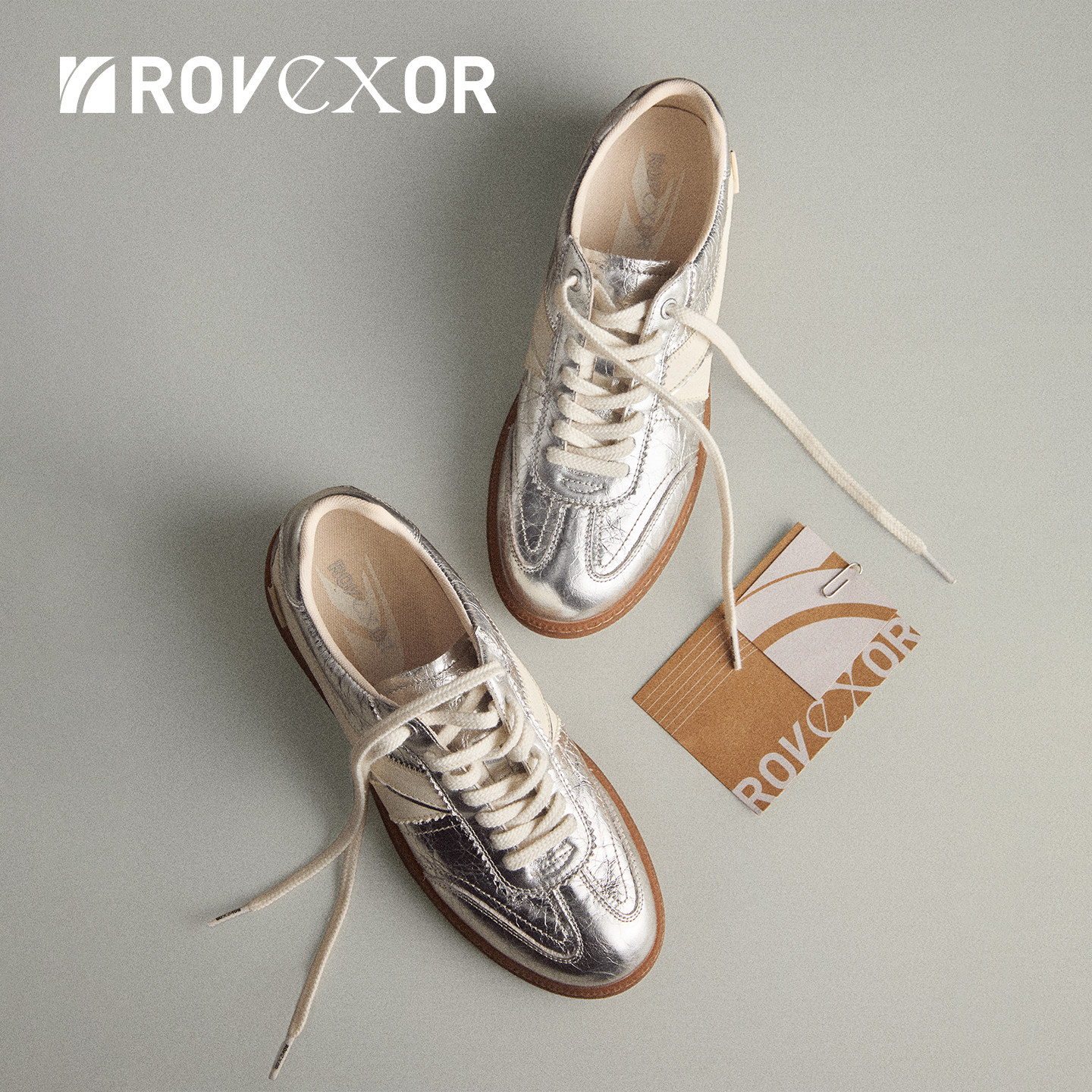 ROVEXOR 2#跑道｜26春夏新品摔纹牛皮多材质拼接男女款厚底德训鞋