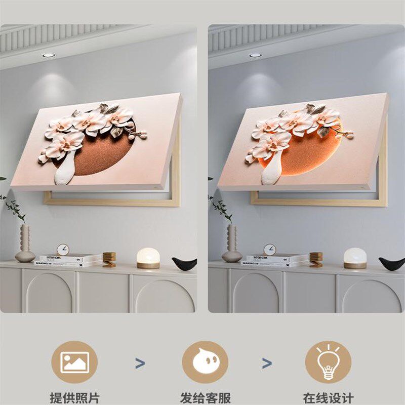 电表箱装饰画的打孔遮挡客厅配电箱电闸箱弱电箱总电源开关电盒子