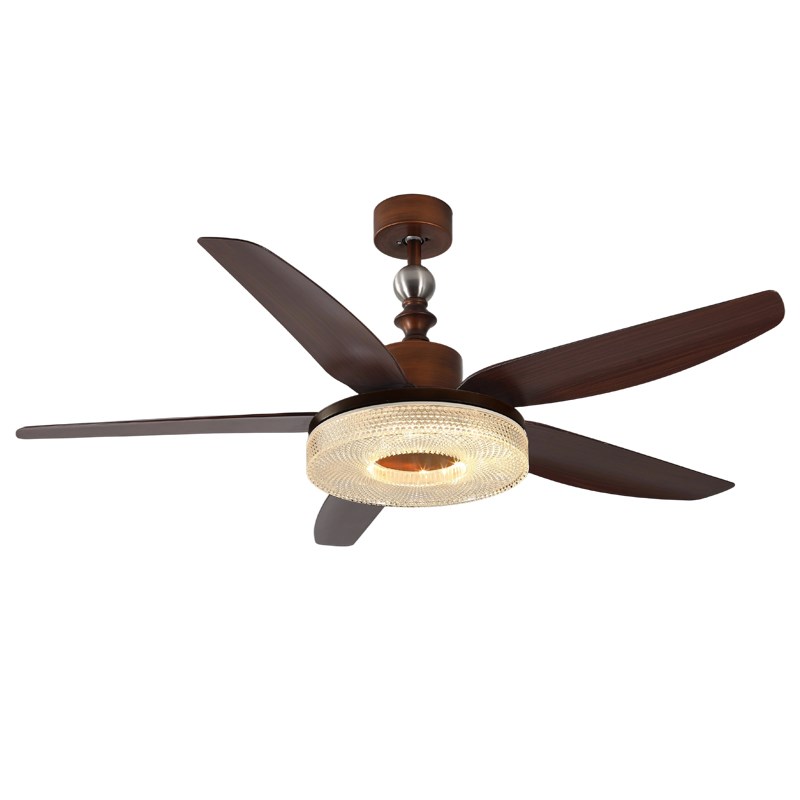 中古风大尺寸风扇灯吊扇一体带电风扇复古餐厅客厅全光谱2025新款