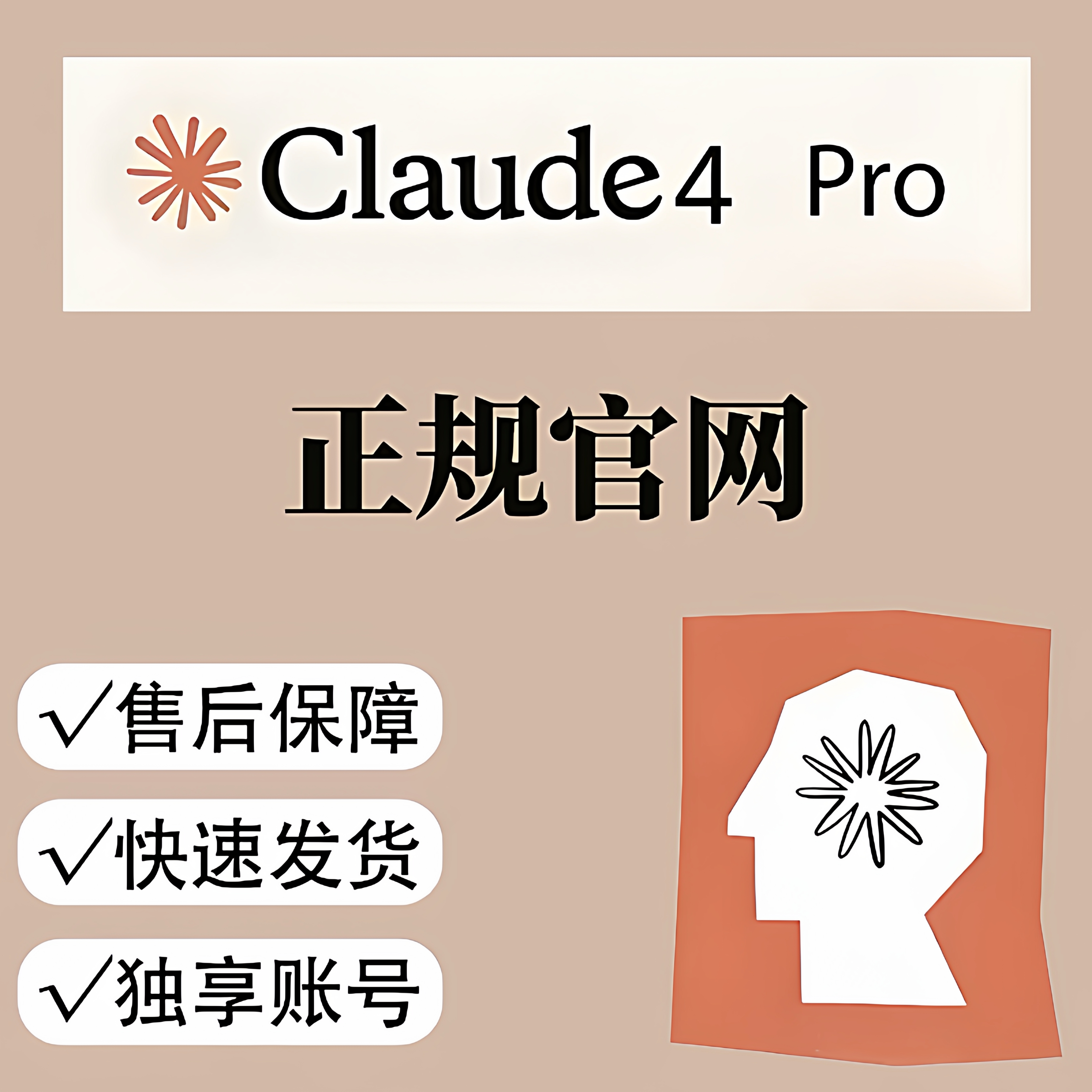 官方Claude4Pro/MAX成品号独享cluade会员代订阅稳定克劳德