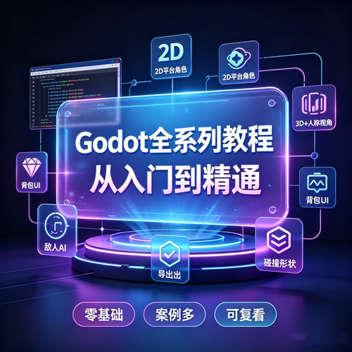 Godot、Unity游戏开发全系类教程|入门到精通