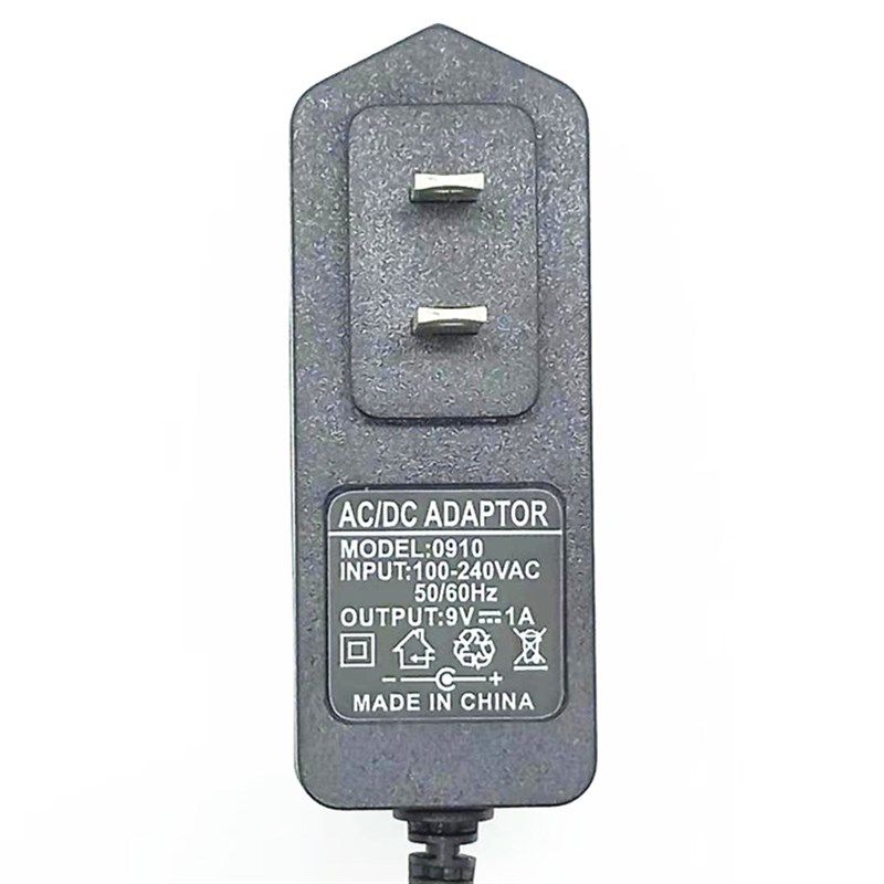 适用德施曼智能锁电池ZNS-09B充电器7.4v8.4v 9v1a通用开关电源线