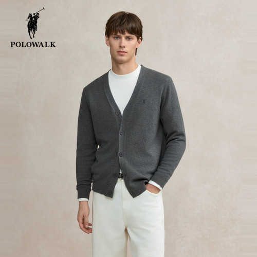 POLOWALK秋季新品时尚V领针织衫