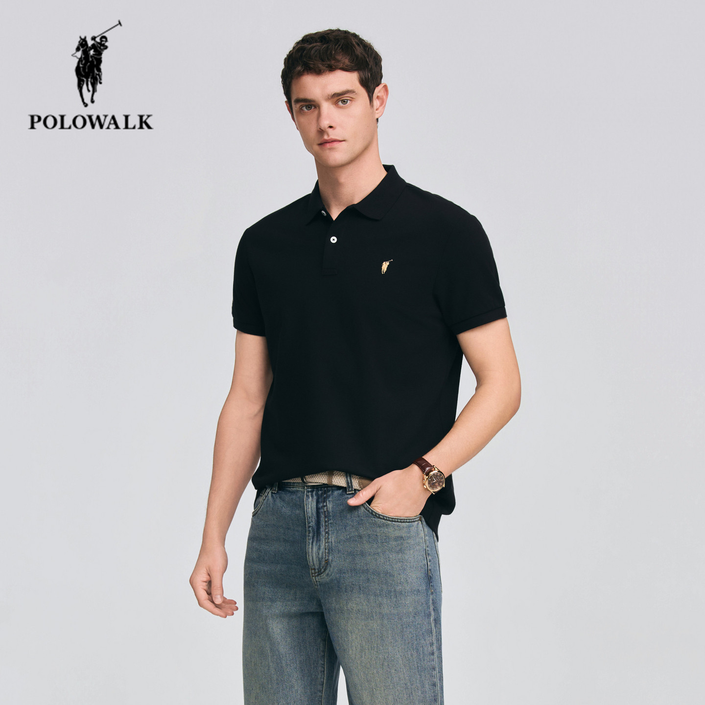 POLOWALK男士短袖POLO衫2026年春季新款保罗男装商务休闲翻领t恤