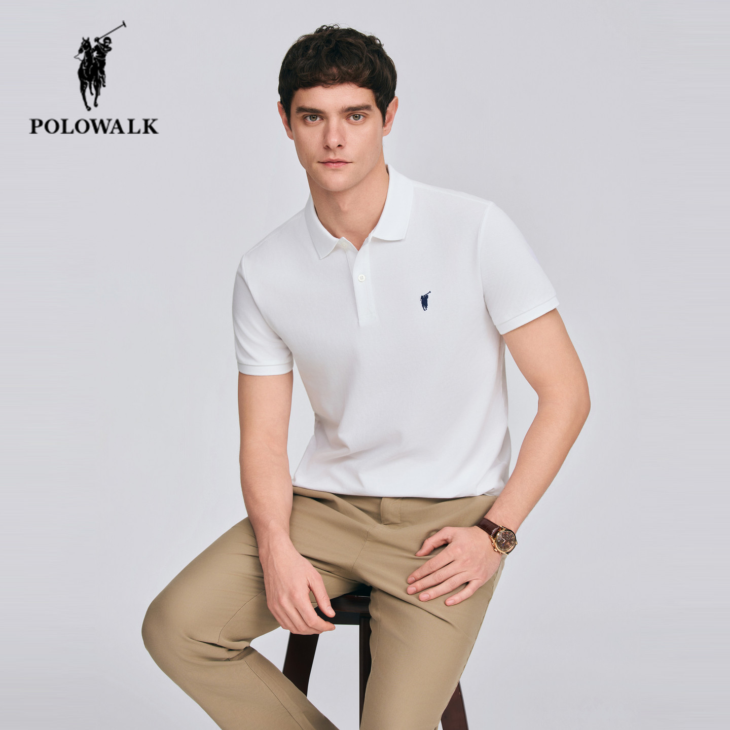 POLOWALK男士短袖POLO衫26夏季新款保罗男装商务翻领t恤套头上衣