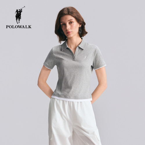POLOWALK夏季新品翻领短袖POLO衫