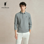 长袖 保罗男装 polo衫 新款 商务休闲纯色翻领t恤 25秋季 POLOWALK男士