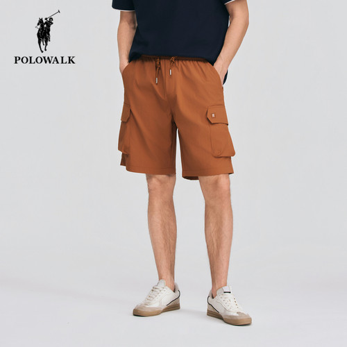 POLOWALK春夏新品休闲风直筒短裤