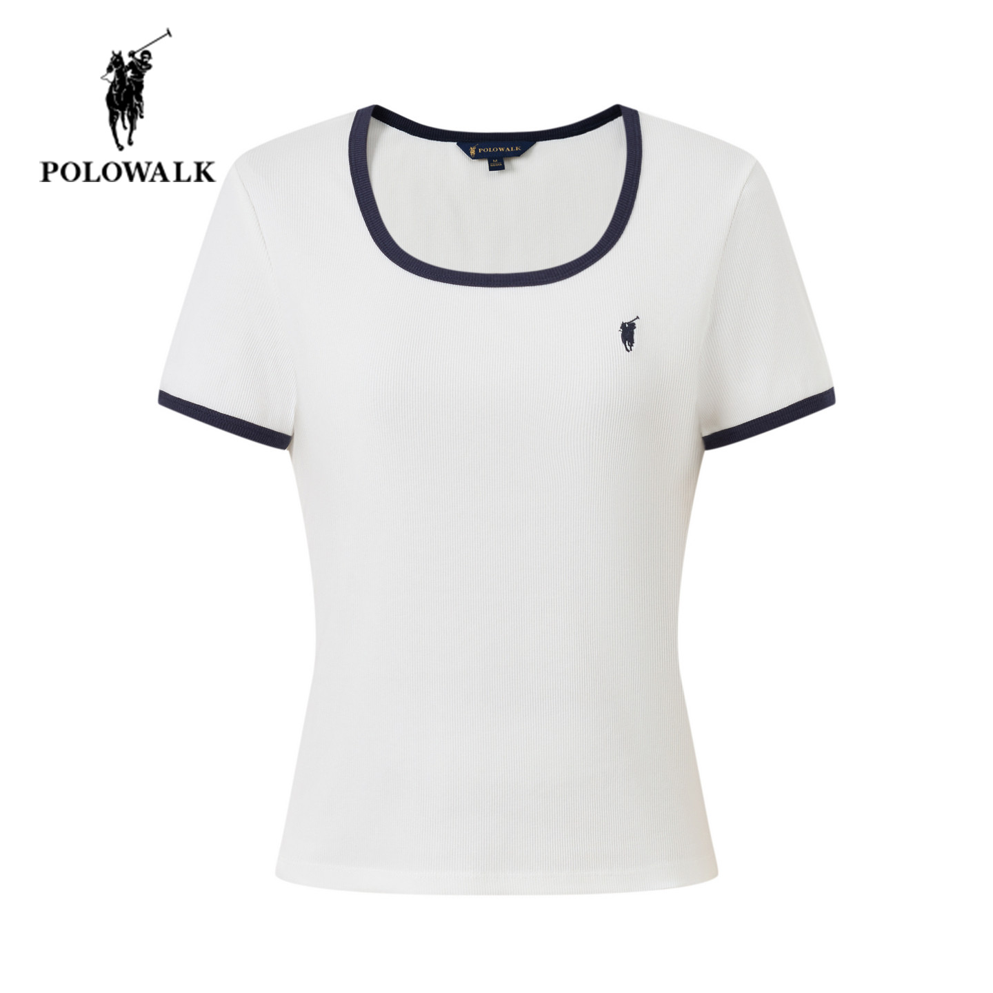 POLOWALK夏季新品圆领短袖T恤女图片