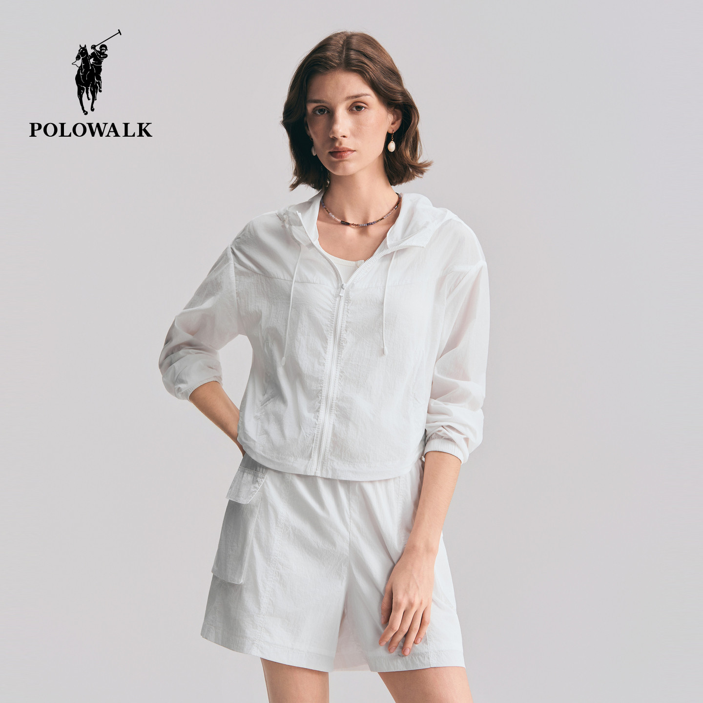 POLOWALK夏季新品连帽外套套装女图片