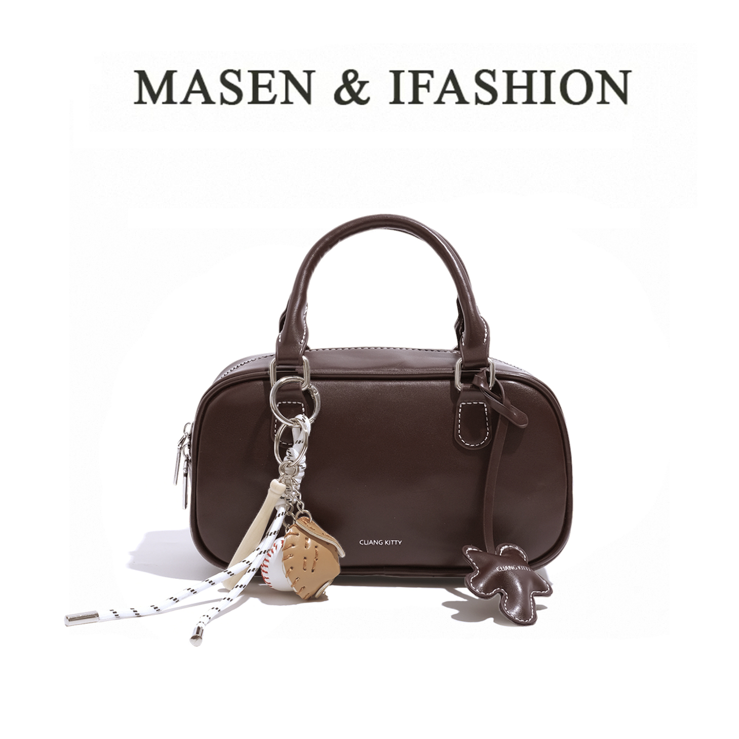 2025秋冬新款小众设计棕色保龄球