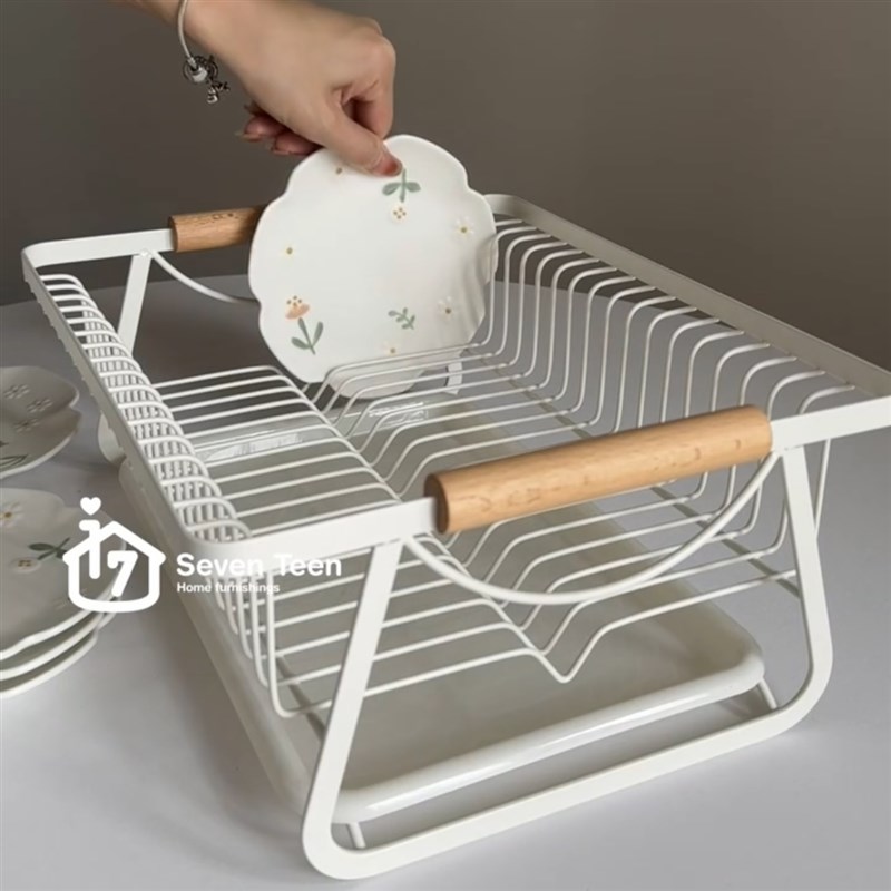 厨房沥水架碗碟架餐具置物架子多功能碗柜台面铁艺厨具水杯收纳筐