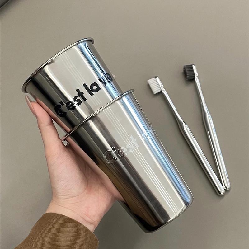 牙缸不锈钢漱口杯大学宿舍漱口杯C2023新款漱口杯摔不坏情侣