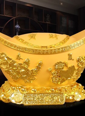 金元宝摆件招财进宝大号存钱罐店铺开业J礼品酒柜办公桌装饰品摆