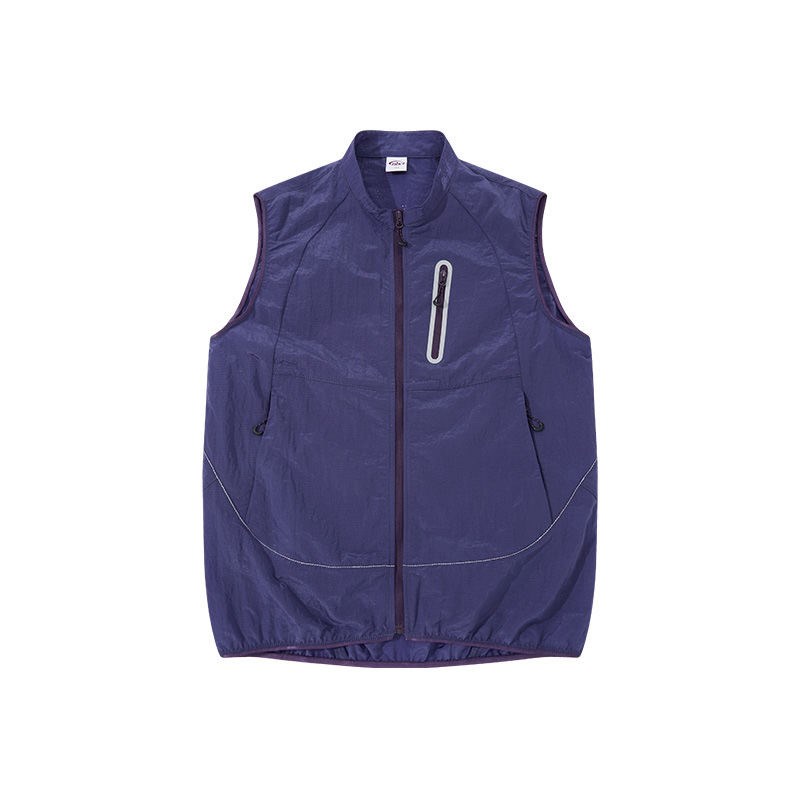 男女同款轻薄无袖马夹2p025年春夏季反光山系户外运动速干马甲褶