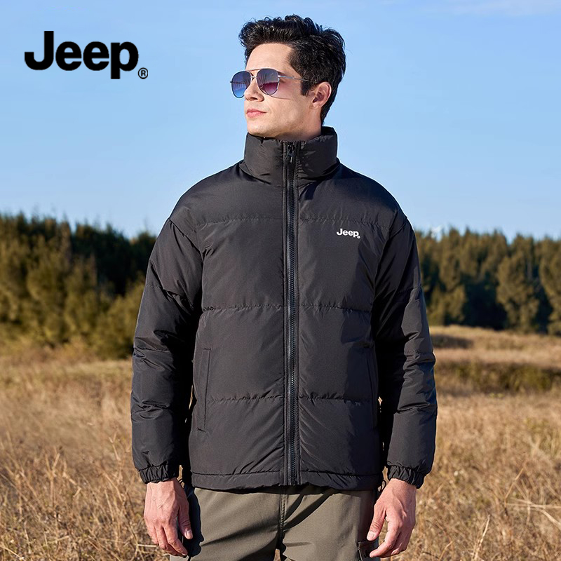 JEEP吉普2025新款面包服马甲羽绒棉保暖男士秋冬立领宽松潮牌加厚